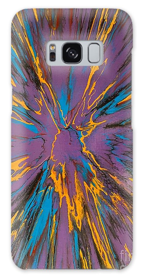 Acrylic Galaxy Case featuring the painting Purple Domain by Sonya Walker
