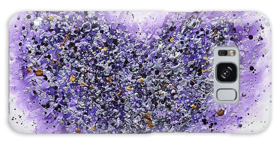 Heart Galaxy Case featuring the painting Purple Heart by Amanda Dagg