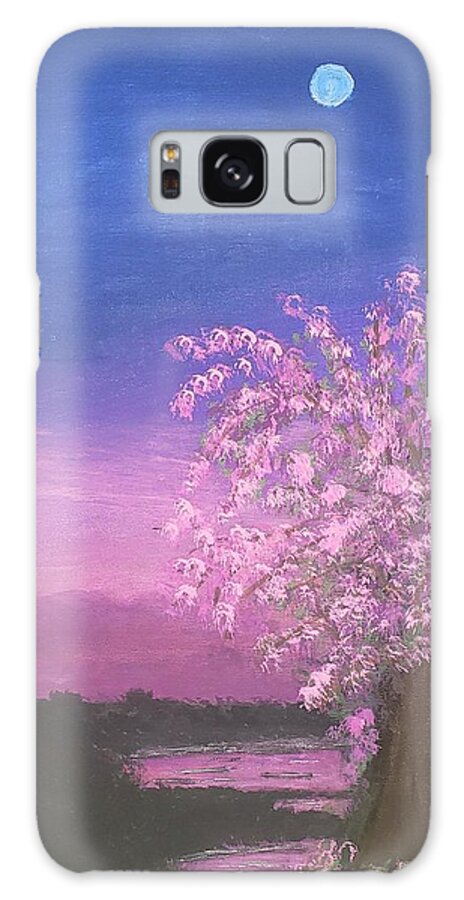  Galaxy Case featuring the painting Purple Night by Samantha Latterner