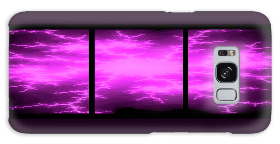 Abstract Galaxy Case featuring the mixed media Purple Storm on Black by Anthony M Davis