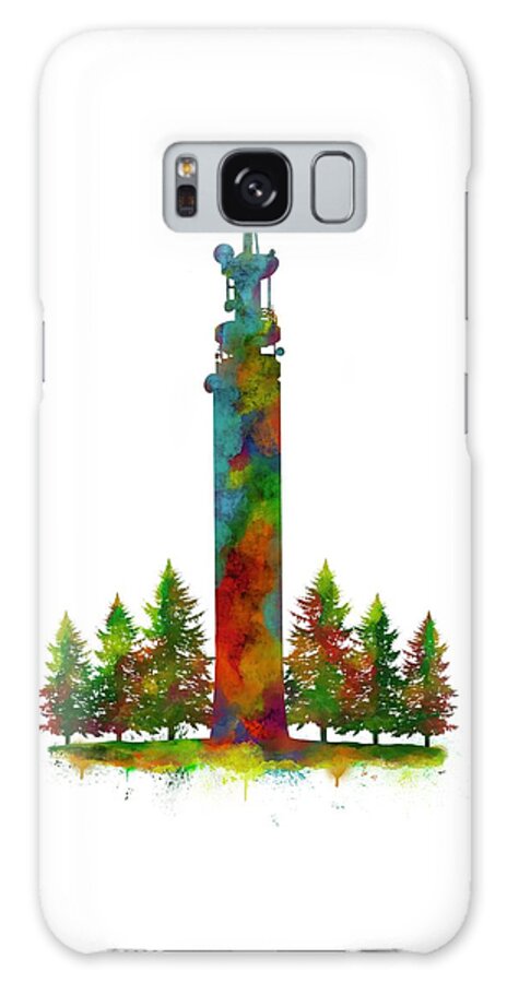 Cannock Chase Galaxy Case featuring the painting Pye Green Tower by Mark Taylor