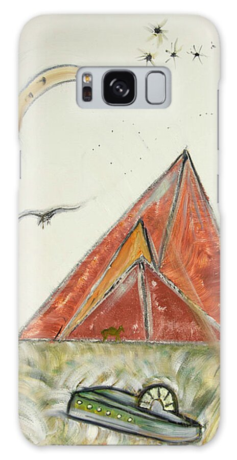  Osiris Galaxy Case featuring the painting Pyramid Abstract by David McCready
