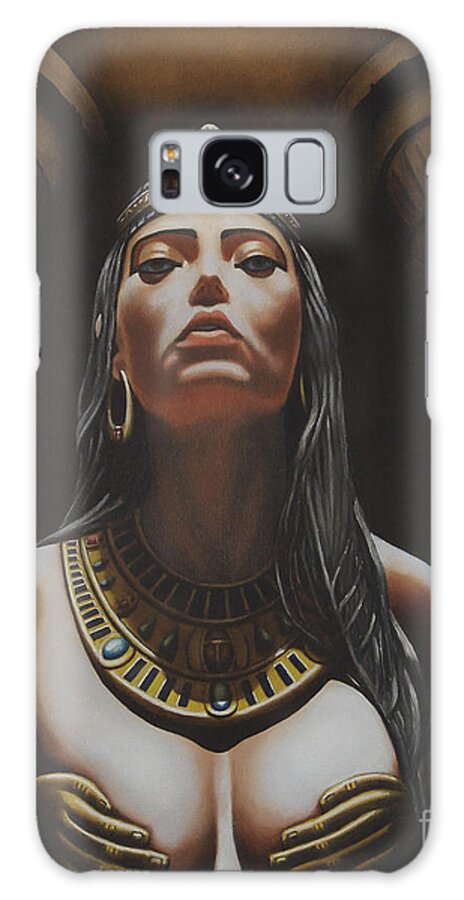 Egypt Galaxy Case featuring the painting Queen of the Nile by Ken Kvamme