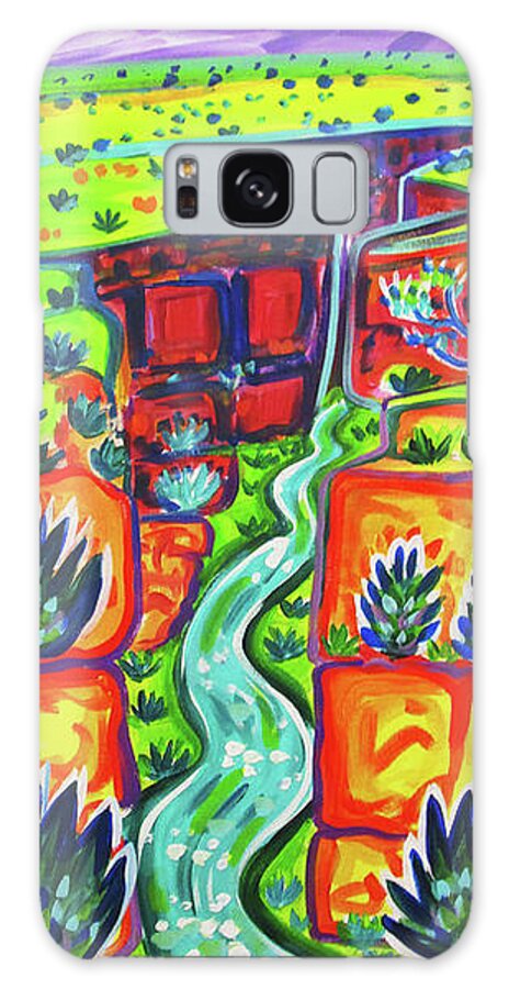Rachel Houseman Galaxy Case featuring the painting Radient Gorge by Rachel Houseman