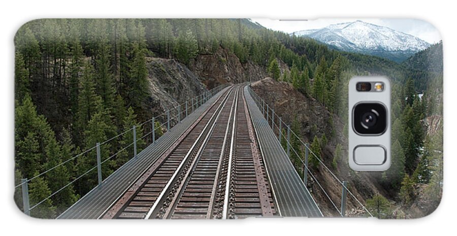 Train Galaxy Case featuring the photograph Rails To The Mountain by Pamela Dunn-Parrish