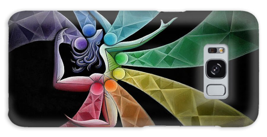 Rainbow Galaxy Case featuring the painting Rainbow Chakra Dancer by Tiffany Davis-Rustam