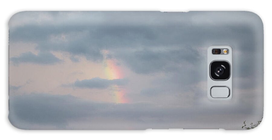Rainbow Galaxy Case featuring the photograph Rainbow Behind the Clouds by Aggy Duveen
