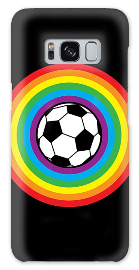 Cool Galaxy Case featuring the digital art Rainbow Soccer Ball by Flippin Sweet Gear
