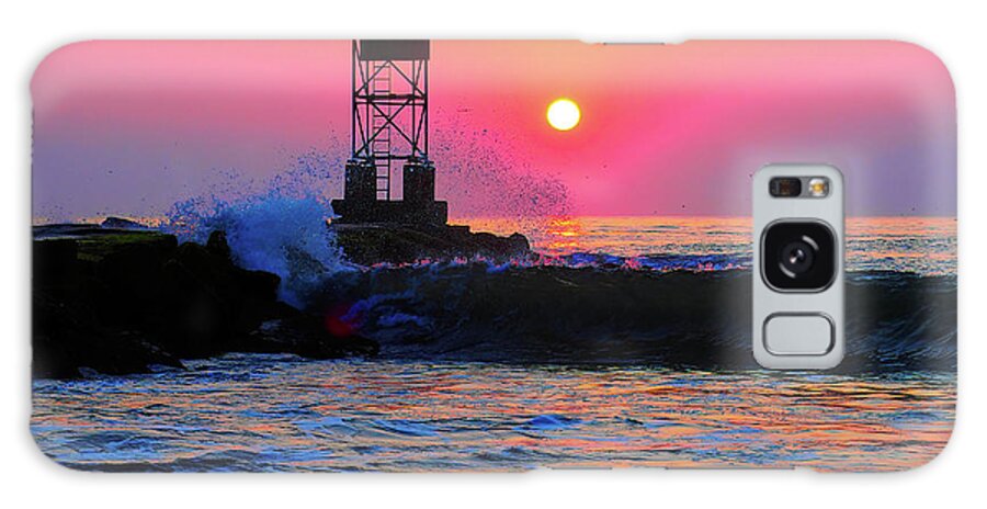 Sunrise Galaxy Case featuring the photograph Rainbow Sunrise at Indian River Inlet by Bill Swartwout