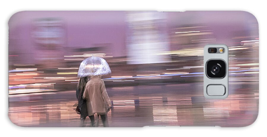 Rain Galaxy Case featuring the photograph Rainy Day Stroll by Linda Villers