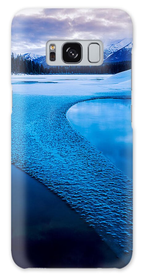 Rainy Lake Galaxy Case featuring the photograph Rainy Lake Winter Blue Hour by Matt Hammerstein