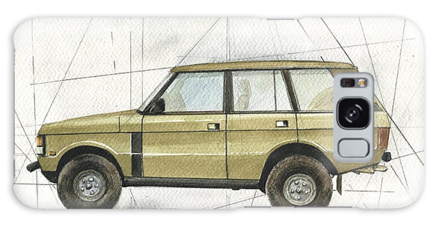 Range Rover Galaxy Case featuring the painting Range Rover by Juan Bosco