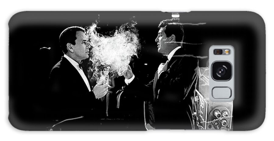 Sinatra Galaxy Case featuring the photograph Rare Picture of Frank Sinatra and Dean Martin Clowning Around on the Judy Garland Show by Doc Braham