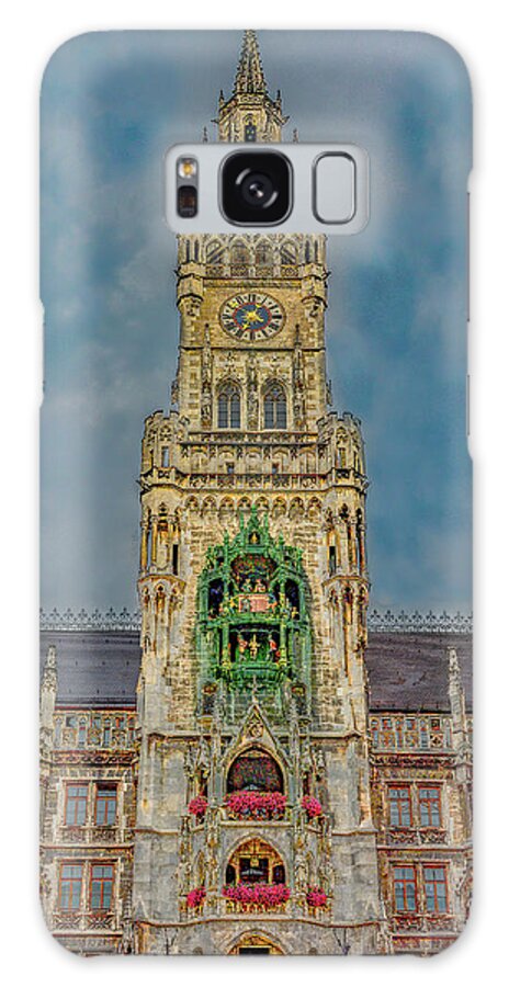 Munich Galaxy Case featuring the photograph Rathaus-Glockenspiel of Munich by Marcy Wielfaert