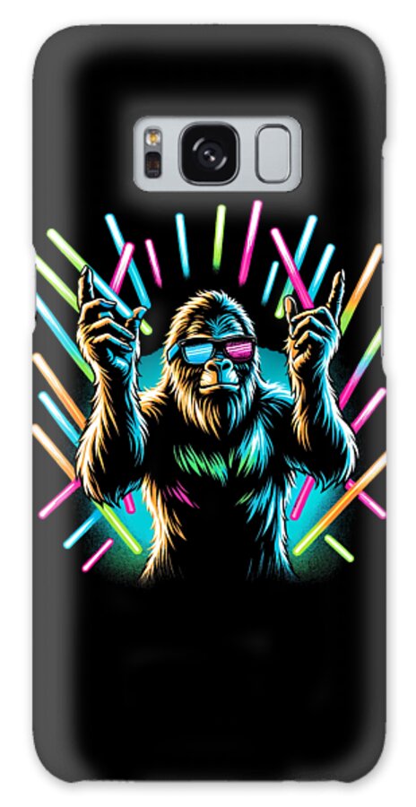 Rave Galaxy Case featuring the digital art Raver Bigfoot by Flippin Sweet Gear