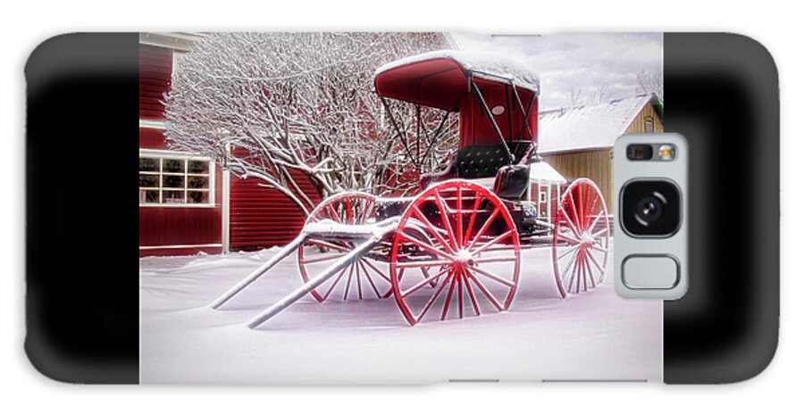 Photographer In North Ridgeville Galaxy Case featuring the photograph Red Buggy at Olmsted Falls - 1 by Mark Madere