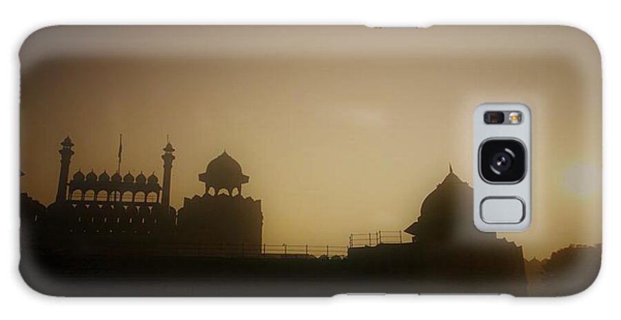 India Galaxy Case featuring the photograph Red Fort Sunrise by Jarek Filipowicz