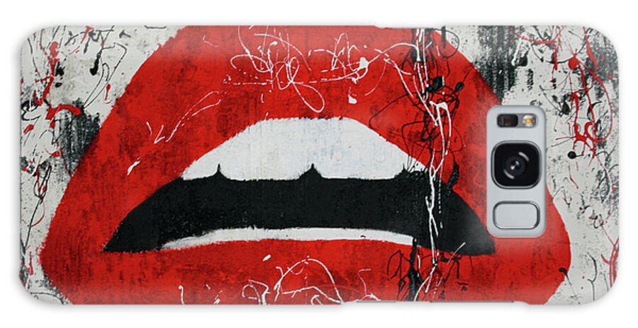 Red Galaxy Case featuring the painting Red Mouth by Kathleen Artist PRO