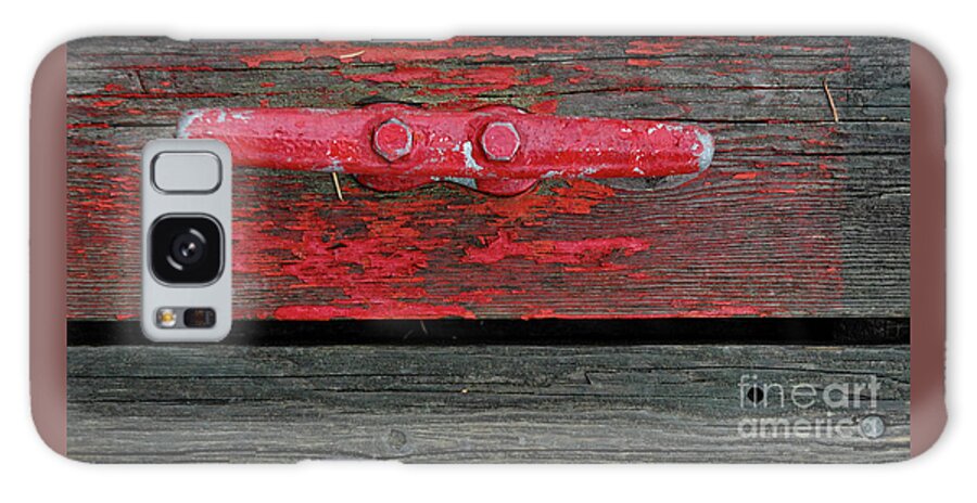 Docks Galaxy Case featuring the photograph Red plank, 2004 by Michael Ziegler
