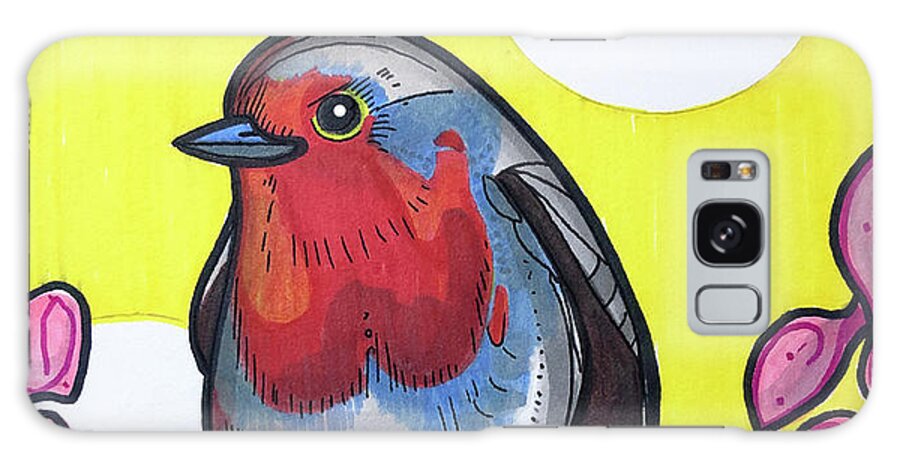 Red Robin Galaxy Case featuring the drawing Red Robin by Creative Spirit