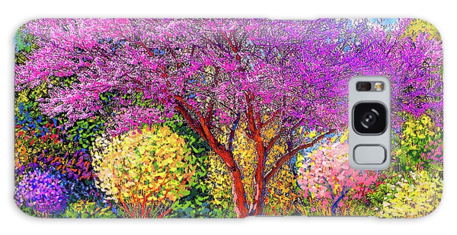 Tree Galaxy Case featuring the painting Redbud Radiance by Jane Small