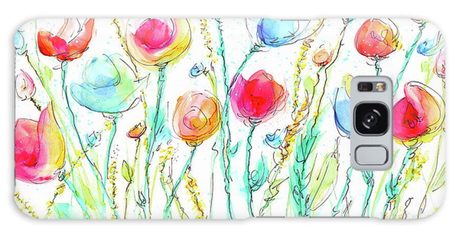 Flower Galaxy Case featuring the painting Rejoicing by Kimberly Deene Langlois