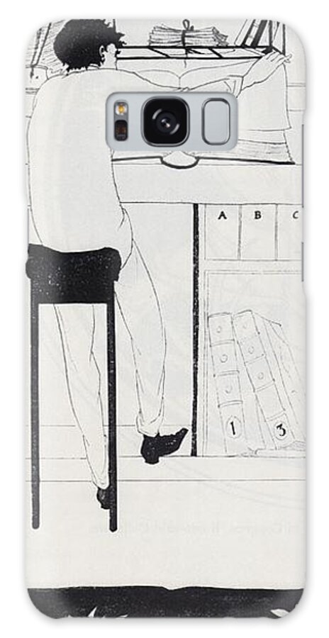 Aubrey Beardsley Galaxy Case featuring the drawing Remains of a poet by Aubrey Beardsley
