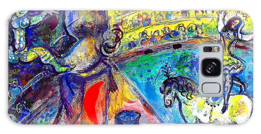 Wingsdomain Galaxy Case featuring the painting Remastered Art The Circus Horse Marc Chagall 20220115 square by Marc Chagall