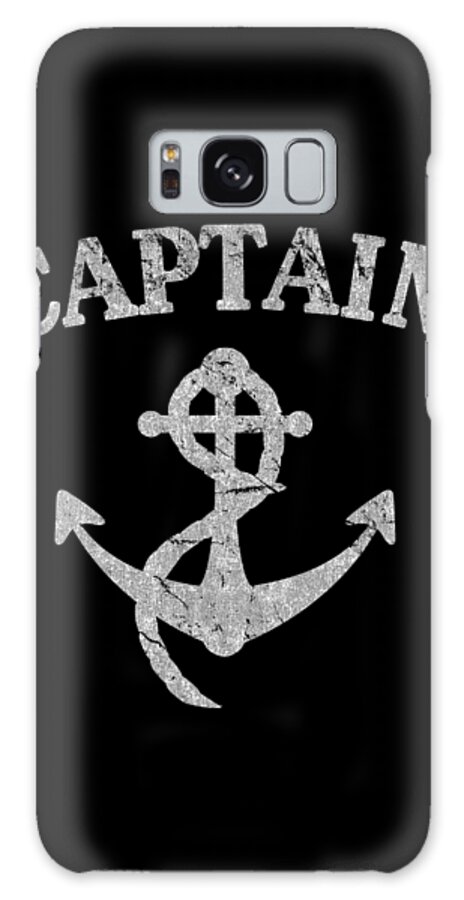 Funny Galaxy Case featuring the digital art Retro Captain Of The Ship by Flippin Sweet Gear