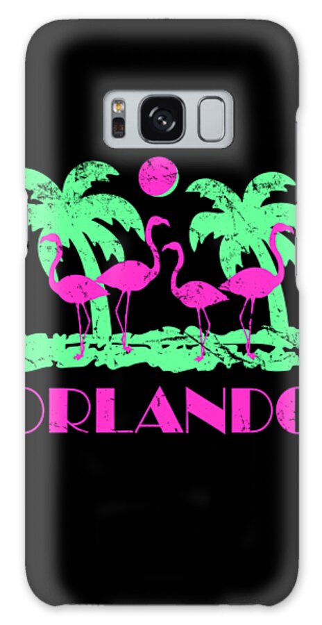 Funny Galaxy Case featuring the digital art Retro Orlando Florida by Flippin Sweet Gear