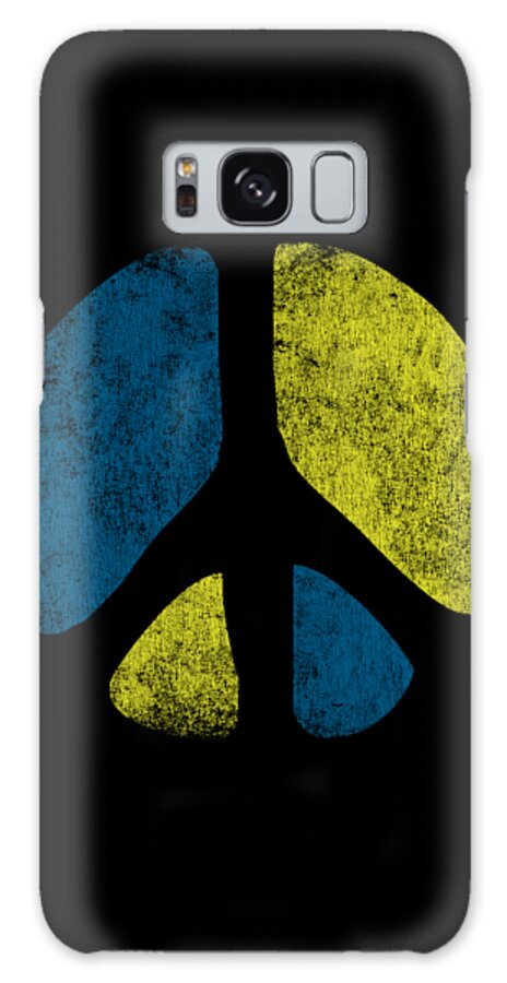 Funny Galaxy Case featuring the digital art Retro Peace Sign by Flippin Sweet Gear