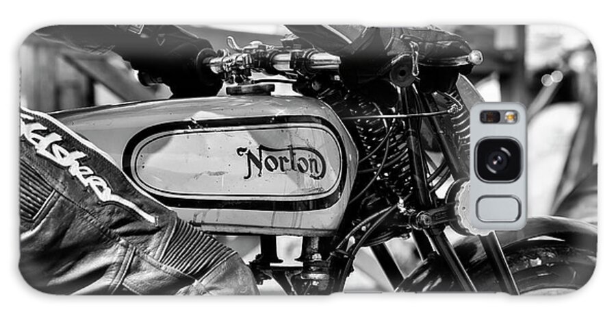 Vintage Galaxy Case featuring the photograph Riding a Vintage Norton by Tim Gainey