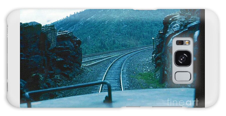 Train Galaxy Case featuring the photograph VINTAGE RAILROAD - Riding the Rails on Sierra Nevada Mountains by John and Sheri Cockrell