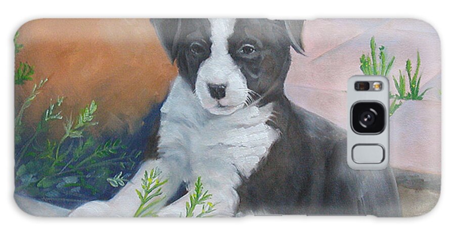 Puppy Galaxy Case featuring the painting Rio by Todd Cooper