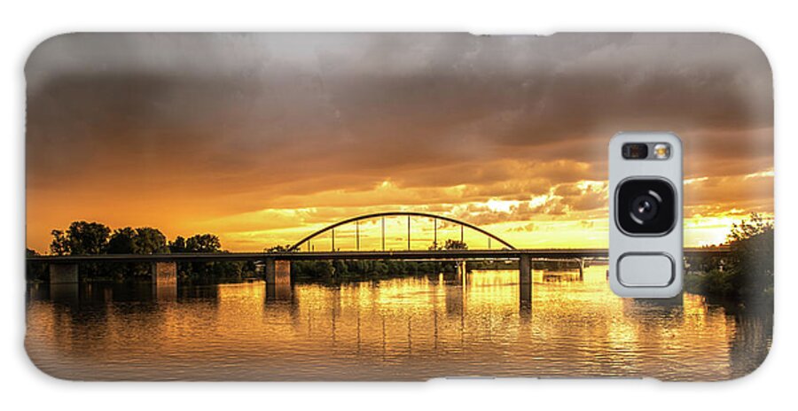 Deggendorf Galaxy Case featuring the photograph River Cruise Sunset by Matthew DeGrushe