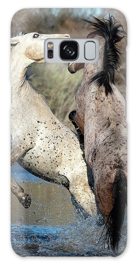 Wild Horses Galaxy Case featuring the photograph River Dance by Mary Hone