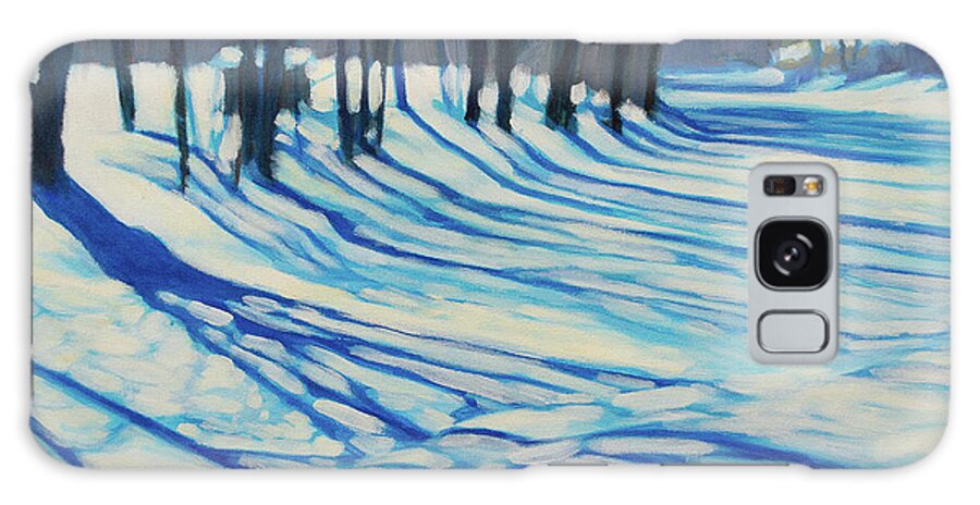 Landscape Galaxy Case featuring the painting River of Light and Shadow by Amanda Schwabe
