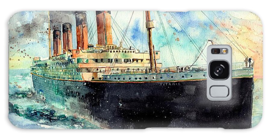 Rms Titanic Galaxy Case featuring the painting RMS Titanic White Star Line Ship by Suzann Sines