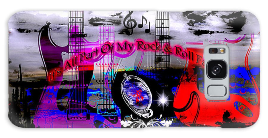 Rock Galaxy Case featuring the digital art Rock And Roll Fantasy by Michael Damiani