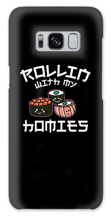 Sushi Galaxy Case featuring the digital art Rollin With My Homies Maki by Mooon Tees