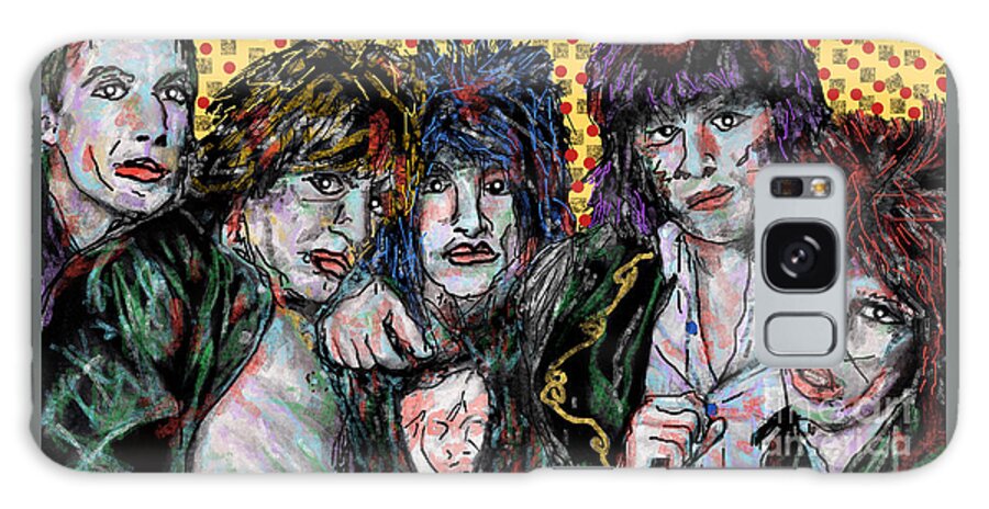 Rolling Stones Jagger Band Music Celebrity Rock And Roll Lobby Decor Office Concert Abstract Galaxy Case featuring the digital art Rolling Stones by Bradley Boug
