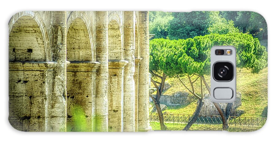 Arches Colosseum Galaxy Case featuring the photograph Rome and Italy Landmark - Colosseum Closeup Windows by Stefano Senise