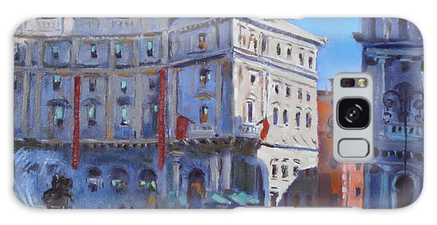 Rome Galaxy Case featuring the painting Rome Piazza Republica by Ylli Haruni