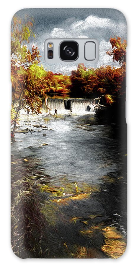 Horlick Dam Galaxy Case featuring the photograph Root River Fishing Art by Scott Olsen
