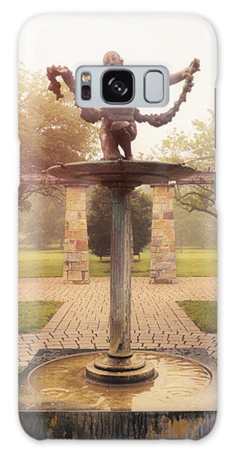 Allentown Galaxy Case featuring the photograph Rose Gardens Statue Water Feature at Sunrise by Jason Fink