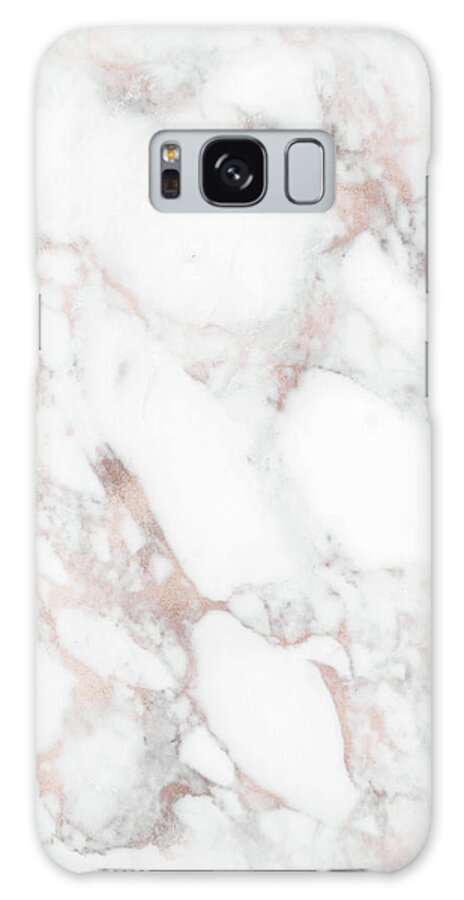 Marble Galaxy Case featuring the painting Rose Gold Marble Blush Pink Metallic Foil by Modern Art