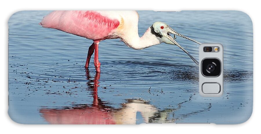 Roseate Spoonbill Galaxy Case featuring the photograph Roseate Spoonbill 17 by Mingming Jiang
