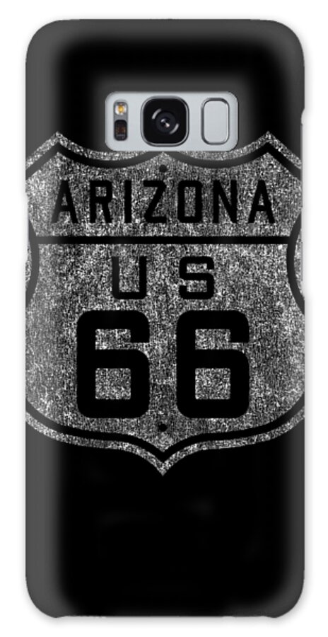 Funny Galaxy Case featuring the digital art Route 66 Retro by Flippin Sweet Gear