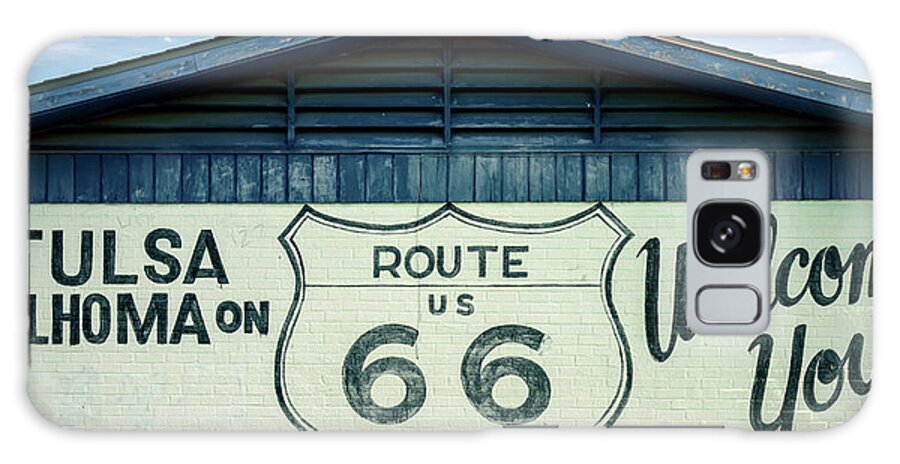 Tulsa Route 66 Galaxy Case featuring the photograph Route 66 Welcome to Tulsa Oklahoma Panorama by Gregory Ballos