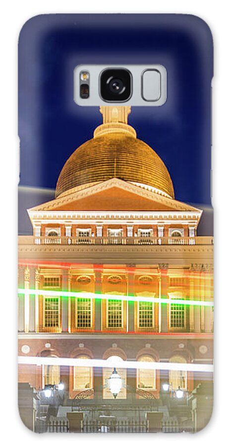 Massachusetts Statehouse Galaxy Case featuring the photograph Rush Hour in front of the Massachusetts Statehouse by Kristen Wilkinson